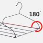 HJYPYJ Magic Hanger,180?? Rotate Multifunction Magical Hangers,Iron Trouser Hangers,Space-Saving Organizer Hangers,5Kg Load Not Easily Deformed/White / 5 pcs