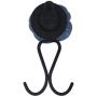 Indianshelf Handmade 1 Artistic Vintage Blue Ceramic Rose Wall Hooks Hangers/Clothes Hooks for Wall