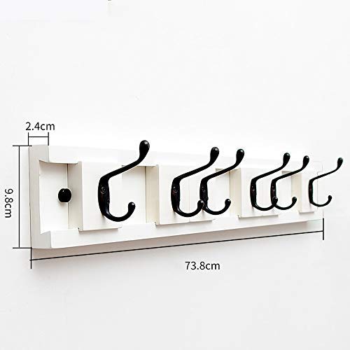 CHenXin White Creative Clothes Hook Wall Hanging Coat Hook Coat Rack Wall Hanger Bedroom Row Hook Wall Mobile Clothes Hook, Multi-Hook Optional Clothes Hooks Wall Mount (Size : B)