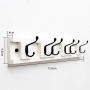 CHenXin White Creative Clothes Hook Wall Hanging Coat Hook Coat Rack Wall Hanger Bedroom Row Hook Wall Mobile Clothes Hook, Multi-Hook Optional Clothes Hooks Wall Mount (Size : B)
