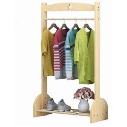 Iddefee Clothes Tree Childrens Coat Rack Rack Solid Wood Simple Hanger Floor Coat Rack Hanger Bedroom Clothes Rack Special Coat Racks (Color : Wood, Size : 120x60x30cm)