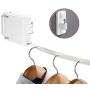 LSS Invisible Telescopic Clothesline with Hanger Holes, 4.2 m Punch-Free Wall-Mounted Stretch TPU Drying Rack for Indoor and Outdoor, White LSS Invisible Telescopic Clothesline with Hanger Holes, 4.2 m Punch-Free Wall-Mounted Stretch TPU Drying Rack for Indoor and Outdoor, White