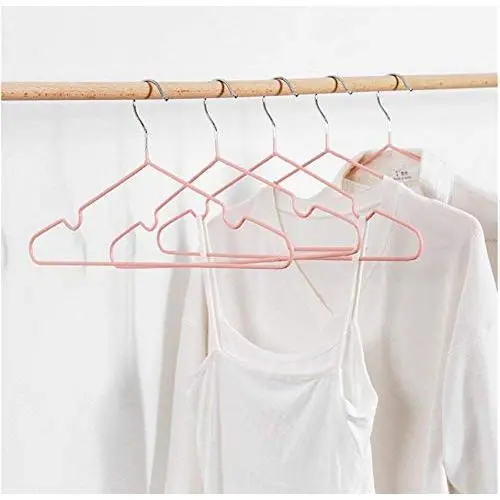 10pcs Random Color Non-Slip Hangers, Space Saving Hangers Solid Metal Coat Clothes Hangers Curving Drying Rack for Shirts Sweaters Dress 10pcs Random Color Non-Slip Hangers, Space Saving Hangers Solid Metal Coat Clothes Hangers Curving Drying Rack for Shirts Sweaters Dress