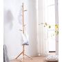 Angels home Simple Solid Wood Coat Rack Nordic Floor Racks Bedroom Living Room Clothes Rack Simple Modern Floor Hangers