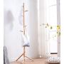 Angels home Simple Solid Wood Coat Rack Nordic Floor Racks Bedroom Living Room Clothes Rack Simple Modern Floor Hangers