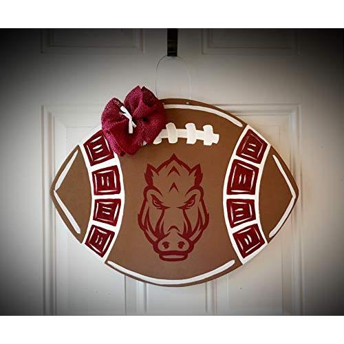 University of Arkansas football door hanger wreath razorbacks football wreath University of Arkansas football door hanger wreath razorbacks football wreath