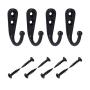 SpeedDa Black Vintage Style Wall Mounted Single Hook Hangers with 52Screws, 26 Pieces