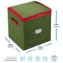 Christmas Ornament Storage Boxes With Lid - Protect and Keeps Safe Up To 64 Holiday Ornaments & Xmas Decorations Accessories, Durable Non-Woven Ornament Storage Container, 3