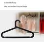 Iddefee Clothes Hanger Pack of 50 Solid Color Plastic Hangers Space Saving Multifunctional Hanger Pants Hangers (Color : White, Size : 4523.50.5cm)