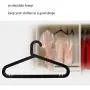 Iddefee Clothes Hanger Pack of 50 Solid Color Plastic Hangers Space Saving Multifunctional Hanger Pants Hangers (Color : White, Size : 4523.50.5cm)