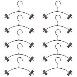 Echaprey 10PCS Iron Children Clothes Hangers Retro Kids Hangers with Clips for Pants Underwear