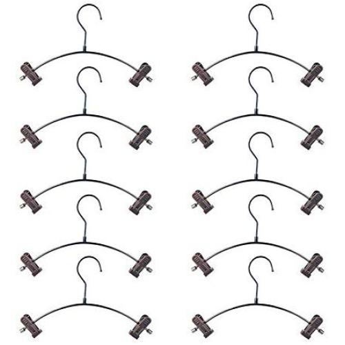 Echaprey 10PCS Iron Children Clothes Hangers Retro Kids Hangers with Clips for Pants Underwear