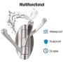 UMIRIO Towel Hook for Bathrooms Swivel Wall Hooks for Hanging Swing Arm Robe Hook Triple Coat Hook Kitchen Bathroom Towel Hooks Holder Folding Clothes Hooks Hanger Wall Mount, Brushed Nickel