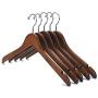 Nature Smile High Grade Lotus Wooden Hangers,10 Pack - Solid Wood Shirt Hangers,Dress Coat Jacket Clothes hangers,With Extra Smooth Finish, 360 Degree Swivel Hook(Retro)