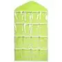 Kemilove 16Pockets Clear Hanging Bag Socks Bra Underwear Rack Hanger Storage Organizer (Green)