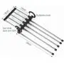 5PC Random Color Multi-Functional 5 in 1 Stainless Steel Wardrobe Magic Hanger Pants Rack Shelves Durable Room Clothes Hanger Decoration