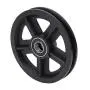 Sliding Door Pulley, Sliding Barn Door Hardware Hanger 2pcs American Barn Door Hanging Rail Pulley Track Carbon Steel Roller Kit Black