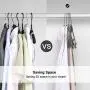 SONGMICS 30-Pack Pants Hangers, 16.7 Inch Velvet Trousers Hangers, with Adjustable Clips, Heavy Duty, Non-Slip, Space-Saving, for Pants, Skirts, Coat, Dresses, Tank Tops, Gray UCRF12V30