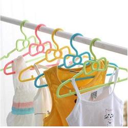20pcs Random Color Childrens Bow Hanger Home Baby Clothes Hanger