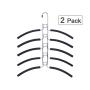 Nature Smile 16.2 Wide 5 in 1 Anti-Slip Metal Hangers,Multi Layers Wardrobe Clothes Rack,Heavy Duty Metal Space Saver Closet Storage Organizer,2pc Packed in a Box