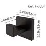 Aothpher Classic Wall Hook Stainless Steel Bathroom Towel Coat Hook Kitchen Cloth Hanger Wall Mounted, Matte Black Aothpher Classic Wall Hook Stainless Steel Bathroom Towel Coat Hook Kitchen Cloth Hanger Wall Mounted, Matte Black
