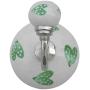 Indianshelf Handmade 3 Artistic Vintage Green Ceramic Heart Key Hooks Hangers/Clothes Hooks for Doors