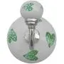 Indianshelf Handmade 3 Artistic Vintage Green Ceramic Heart Key Hooks Hangers/Clothes Hooks for Doors