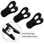 Corodo Black Hanger Clips for Hangers, 30 Pack Pants Hanger Clips, Strong Pinch Grip Finger Clips for Plastic Clothes Hangers, Multi-Purpose Hanger Clips