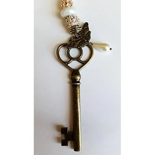 Car Charm, Truck, Window, Rear View Mirror Hanger, sun catcher- Key to my Heart with butterfly dangly Car Charm, Truck, Window, Rear View Mirror Hanger, sun catcher- Key to my Heart with butterfly dangly