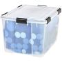 IRIS USA, Inc. UCB-LDD WEATHERTIGHT Storage Box, 74 Quart, Clear