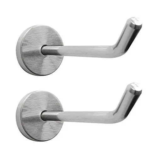 LONKER Stainless Steel Wall-Mount Robe Hook Coat Hook Towel Wall Hook, Brushed Nickel, Fit for Bedroom,Living room, Bathroom and Fitting room, Office and Garage Storage (100mm) LONKER Stainless Steel Wall-Mount Robe Hook Coat Hook Towel Wall Hook, Brushed Nickel, Fit for Bedroom,Living room, Bathroom and Fitting room, Office and Garage Storage (100mm)