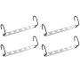 Magic Hangers,Ipow Wonder Magic Metal Wardrobe Closet Bar Clothes Coat Hanger Organizers for Space Saving and Storage-Set of 4