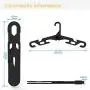NICEDACK Premium Travel Hangers - 6 Pack Portable Folding Clothes Hangers - Super Bearing Collapsible Hanger Foldable Clothes Drying Rack for Travel, Indoor and Outdoor Use (3 Black&3 White)