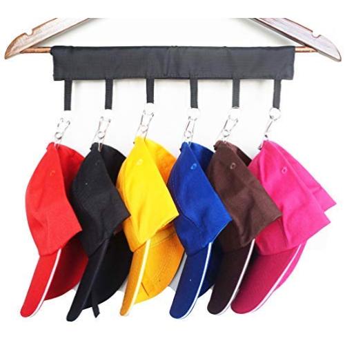 Hat Organizer Hanger , Stainless Steel Clips Keeps Hats Clean. Hat Storage Baseball Cap Holder Hat Rack, - Change Your Cloth Hanger to Cap Organizer Hanger - Keep Your Hats Cleaner Than a Hat Rack