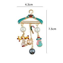 Yevison 1X Rhinestone Christmas Brooch Pin Hanger Shape Tassel Jewelry Accessories For Christmas Decorations Womens Girls Kids Ornaments Gifts Practical and Useful