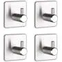 Adhesive Hooks Heavy Duty Towel Hooks Waterproof Stainless Steel Hooks for Hanging Coat, Hat,Towel Robe Hook Rack Wall Mount- Bathroom and Kitchen 4-Packs Adhesive Hooks Heavy Duty Towel Hooks Waterproof Stainless Steel Hooks for Hanging Coat, Hat,Towel Robe Hook Rack Wall Mount- Bathroom and Kitchen 4-Packs