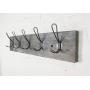 Vintage Rustic Coat Rack ?Authentic Barn Wood Hanger Rack for Towels, Clothes, Hats, Bags?Antique Door & Wall Mounted 5-Hook Rail for The Entryway, Bathroom, Bedroom, Kitchen, Mudroom