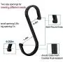DINGEE S Hooks, 18 Pack Aluminum S Shaped Hooks, Black Heavy Duty Matte Finish S Hooks for Hanging Plants, Clothes, Pots and Pans, Coffee Cups,Towels in Kitchen, Bedroom, Bathroom
