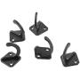 uxcell Kitchen Cabinet Wall Door Clothes Hat Bag Hanger Storage Hook Holder 5pcs Black