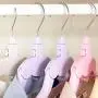 EvaroFly Multipurpose Magic Folding Hanger, No Trace Child Storage Clothes Hanger, Household Travel Camping -Pink 5 Pcs