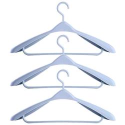 Earchy Standard Hanger,Plastic Hanger Seamless Wide Shoulder Suit Hanger Adult Non-Slip Hanging Coat Suit Hanger-3 Pack