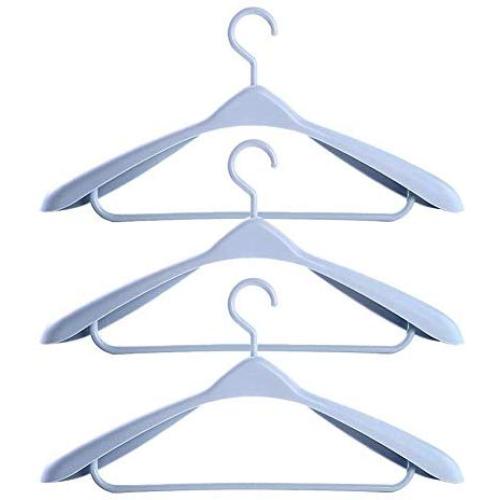 Earchy Standard Hanger,Plastic Hanger Seamless Wide Shoulder Suit Hanger Adult Non-Slip Hanging Coat Suit Hanger-3 Pack