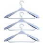 Earchy Standard Hanger,Plastic Hanger Seamless Wide Shoulder Suit Hanger Adult Non-Slip Hanging Coat Suit Hanger-3 Pack