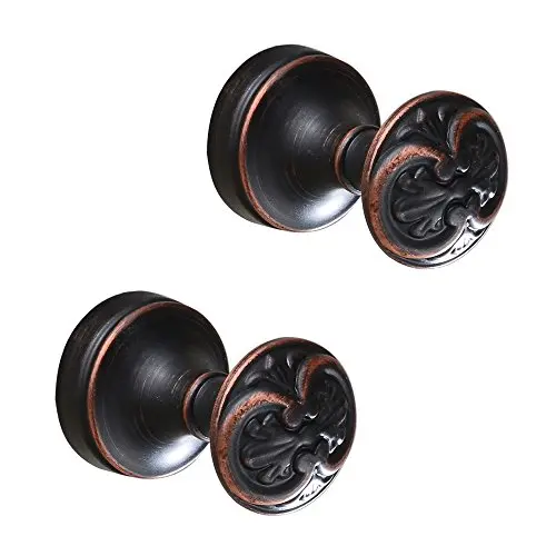 Leyden TM Black Archaize Brass Coat Hooks Wall Mounted Hangers Hardware Hanging Clothes Hat, Oil-Rubbed Bronze Finish, 2 Pieces Leyden TM Black Archaize Brass Coat Hooks Wall Mounted Hangers Hardware Hanging Clothes Hat, Oil-Rubbed Bronze Finish, 2 Pieces