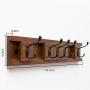 Oureong Wall Hook Rustic Wall Mounted Coat Rack with Hanging Hooks, Use As Coat Rack, Hat Organizer, Key Holder Wall Mounted Clothes Scarf Hat Storage Hanger (Color : Brown, Size : 5)