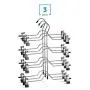 Zober Space Saving 4 Tier Skirt Hanger with Adjustable Clips (3 Pack) 4-on-1 Hanger, GAIN 50% More Space, Reliable Non Slip Grip, Durable Metal Pants Hanger Great for Slack, Trouser, Jeans, Towels Etc