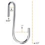 WALLNITURE Multipurpose S Shape Utility Hooks Stainless Steel Chrome 3.5 Inches Set of 10