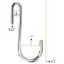 WALLNITURE Multipurpose S Shape Utility Hooks Stainless Steel Chrome 3.5 Inches Set of 10 WALLNITURE Multipurpose S Shape Utility Hooks Stainless Steel Chrome 3.5 Inches Set of 10