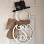 Monogram Snowman Door Hanger - Winter Door Hanger - Snowman Initial Wreath - Monogram Snowman Wreath - Winter Door Decoration - Wood Hanger