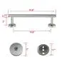 MOCOUM 304 Stainless Steel Bathroom Towel Holder, 16 inch Towel Bar, Brushed Finish Modern Wall Mounted Towel Hanger Single Towel Rod Bar Hand Towel Rack Kitchen Storage Organizer (Brushed Silver)